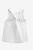 White Organic Cotton Mix and Match Twist-Back Vest
