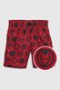 Red Marvel Recycled Printed Swim Shorts