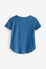 Blue Floral 3D Graphic T-Shirt