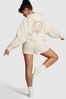 Victoria's Secret PINK Creamer White Polar Fleece Short Set