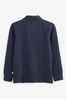 Blue Organic Cotton 3 Pack Uniform Long Sleeve Polo Shirts