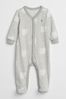 Grey Brannan Bear Long Sleeve Baby Sleepsuit