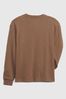 Brown 3D Graphic Long Sleeve T-Shirt