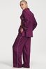 Victoria's Secret Kir Purple Satin Long Pyjamas