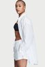Victoria's Secret White Oversized Linen Shirt Cover Up