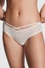 Victoria's Secret PINK Coconut White Dot Mesh Cheeky Knickers