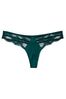 Victoria's Secret Black Ivy Green Thong Lace Thong Knickers
