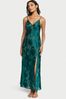 Victoria's Secret Black Ivy Green Archive Burnout Slip Dress
