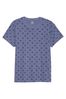 Victoria's Secret PINK Dusty Iris Blue Print Short Sleeve Oversized Campus T-Shirt