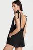 Victoria's Secret Black Linen Playsuit Cover Up