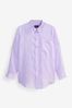 Purple Linen Boyfriend Shirt