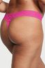 Victoria's Secret Fuchsia Frenzy Pink Geo Thong Lace Waist Knickers