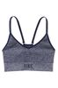 Victoria's Secret PINK Midnight Navy Blue Marl Non Wired Lightly Lined Seamless  Sports Bra