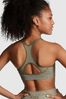 Victoria's Secret PINK Dusted Olive Marl Green Seamless Air Sports Bra