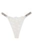 Victoria's Secret Coconut White Lace Thong Shine Strap Knickers