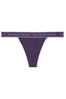 Victoria's Secret Valiant Purple Smooth Logo Thong Knickers