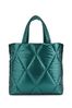 Victoria's Secret Teal Quilted Tote Bag