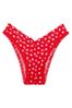 Victoria's Secret PINK Red Pepper Heart Dot Brazilian Lace Strappy Thong Knickers