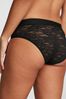 Victoria's Secret PINK Pure Black Lace Logo Hipster Knickers