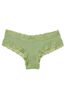 Victoria's Secret PINK Wild Grass Green Cheeky Lace Strappy Thong Knickers