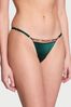 Victoria's Secret Green Mystique Embroidered Thong Icon Thong Knickers