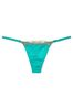 Victoria's Secret Aqua Sea Green Embroidered Thong Icon Thong Knickers
