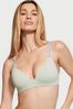 Victoria's Secret Pale Sky Grey Logo Non Wired Lightly Lined Bra