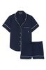 Victoria's Secret Noir Navy Blue Cotton Short Pyjamas