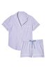 Victoria's Secret Faded Denim Blue Stripe Cotton Short Pyjamas