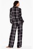 Victoria’s Secret Black White Plaid Cotton Flannel Long Pyjamas