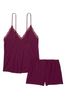 Victoria's Secret Burgundy Purple Modal Cami Set