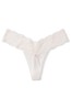 Victoria's Secret Coconut White Cotton Lace Waist Thong Panty