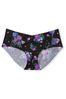 Victoria's Secret Black Far Out Floral Smooth No Show Hipster Panty
