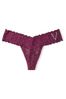 Victoria's Secret Berry Stained Purple Lace Thong Panty