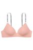 Victoria's Secret Misty Rose Pink Smooth Logo Strap Lightly Lined Non Wired T-Shirt Bra