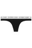 Victoria's Secret Black Cotton Logo Thong Panty