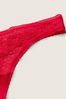 Victoria's Secret PINK Red Pepper Lace Logo Thong Knickers