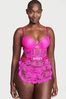 Victoria's Secret Fuschia Frenzy Pink Bombshell Add 2 Cups Lace Apron