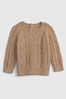 Brown Cable Knit Sweater
