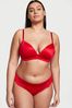 Victoria's Secret Lipstick Red Smooth Cut Out Thong Knickers