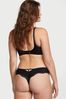 Victoria's Secret Black Smooth Cut Out Thong Knickers