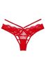 Victoria's Secret Lipstick Red Fishnet Floral Open Back Brazilian Knickers