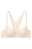 Victoria's Secret Champagne Nude Lace Trim Front Fastening Lightly Lined Demi Bra
