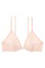 Victoria's Secret Soft Blush Nude Sheer Mesh Plunge Unlined Bra