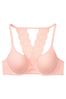 Victoria's Secret Millennial Pink Lace Trim Front Fastening Lightly Lined Full Cup Bra