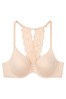 Victoria's Secret Champagne Lace Trim Front Fastening Lightly Lined Full Cup Bra