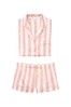 Victoria's Secret Pink Wide Stripe Satin Pyjama Short Pyjamas
