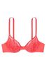 Victoria's Secret Wild Watermelon Red Lace Unlined Demi Bra