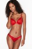 Victoria's Secret Lipstick Red Smooth Lace Wing Push Up Bra