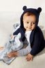 Navy Blue Knitted Brannan Bear Cardigan - Baby (Newborn - 24mths)